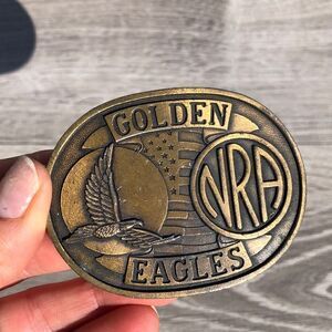 Golden Eagles NRA belt buckle